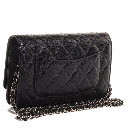 Chanel Caviar Quilted Wallet On Chain WOC Black 3 of 9