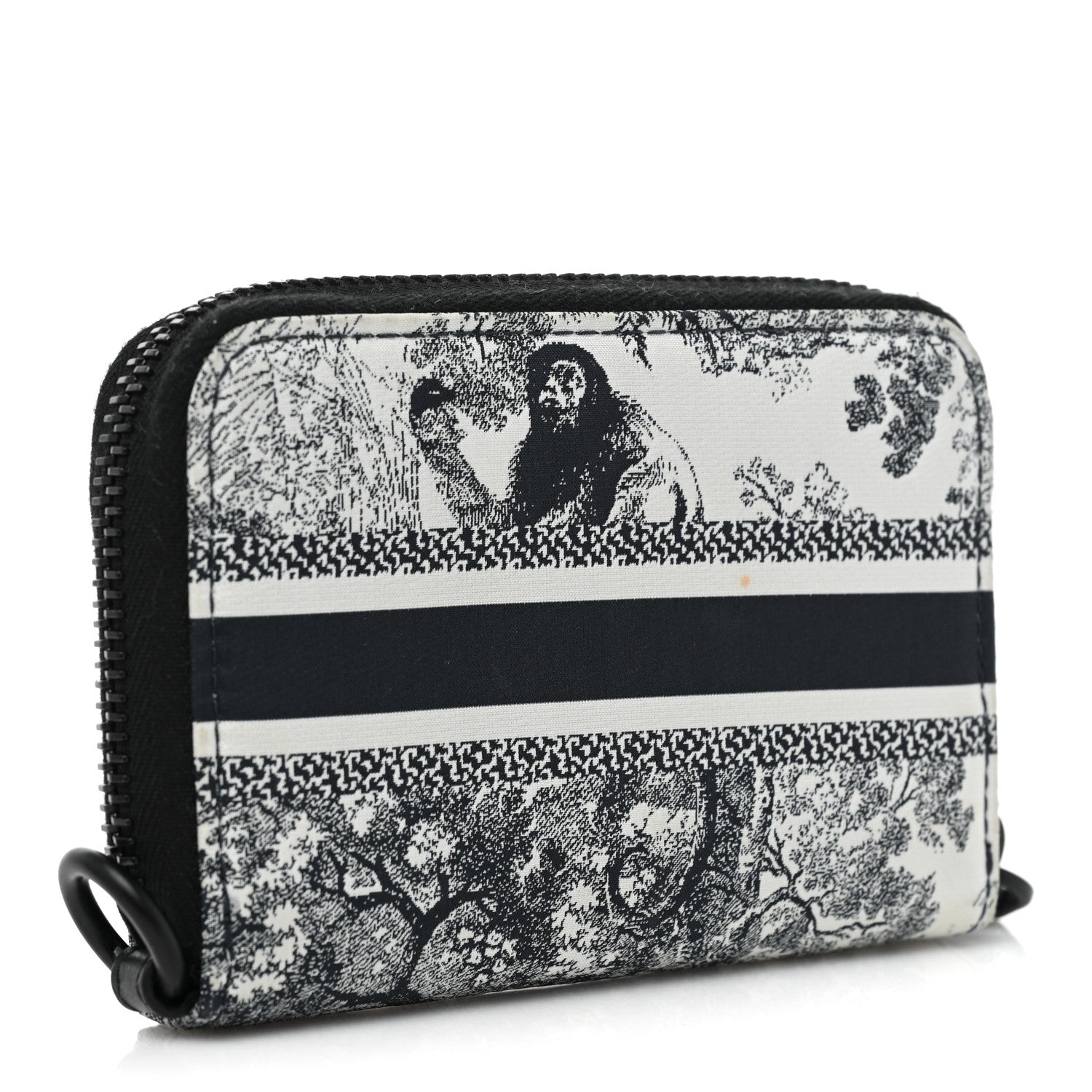 Christian Dior Technical Fabric Embroidered Toile De Jouy DiorTravel Detachable Card Holder Blue 3 of 11