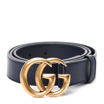 Gucci Moon Calfskin Double G 30mm Belt 95 38 Blue 1 of 5