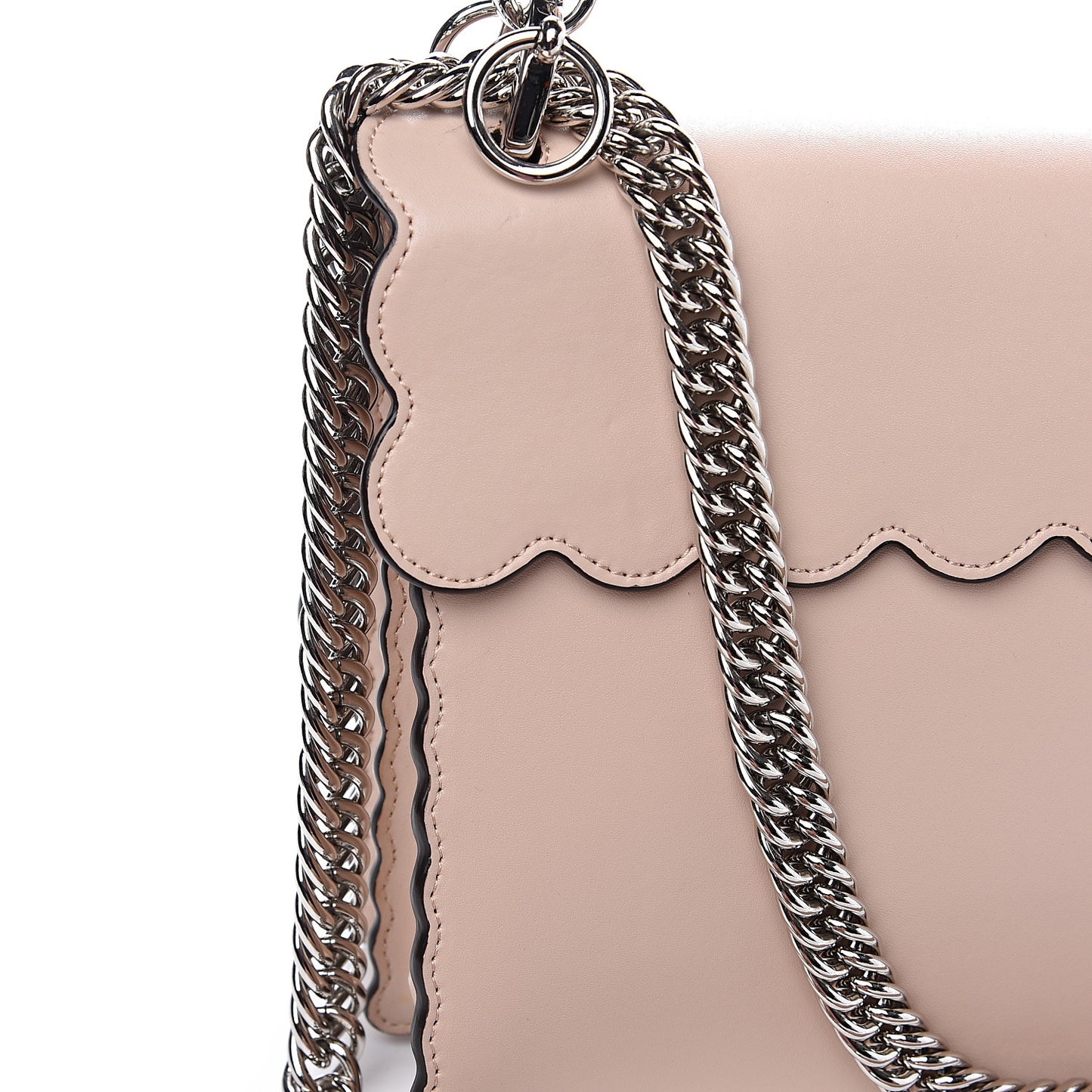 Vitello Liberty Scalloped Studded Kan I Shoulder Bag Plaster