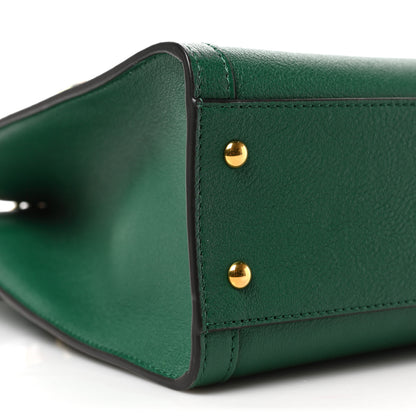 Gucci Wonka Grain Calfskin Small Diana Tote Bag Green Yellow Fluo 14 of 17