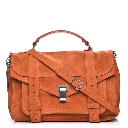 Proenza Schouler Suede PS1 Medium Satchel Red Clay 1 of 14