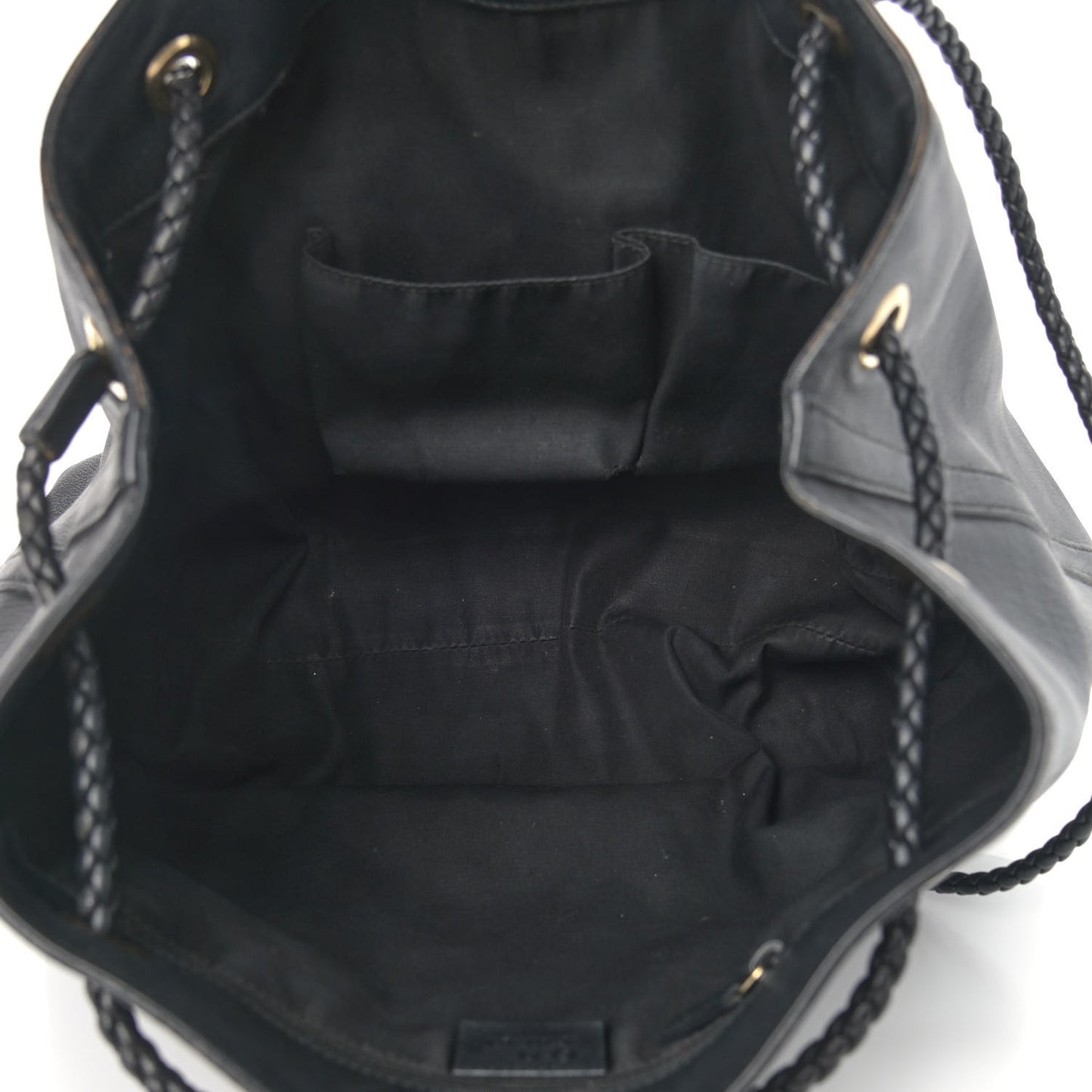 Calfskin Medium Braided Handle Gifford Tote Black