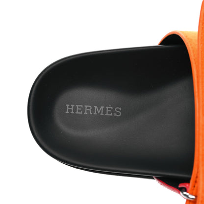 Hermes Suede Goatskin Womens Chypre Sandals 38 Rouge Ecarlate 8 of 9
