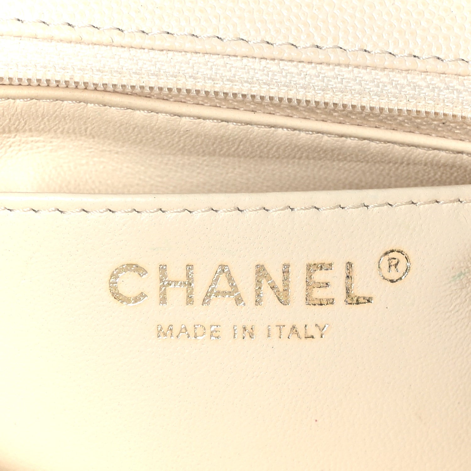Chanel Caviar Quilted Mini Rectangular Flap White 6 of 9