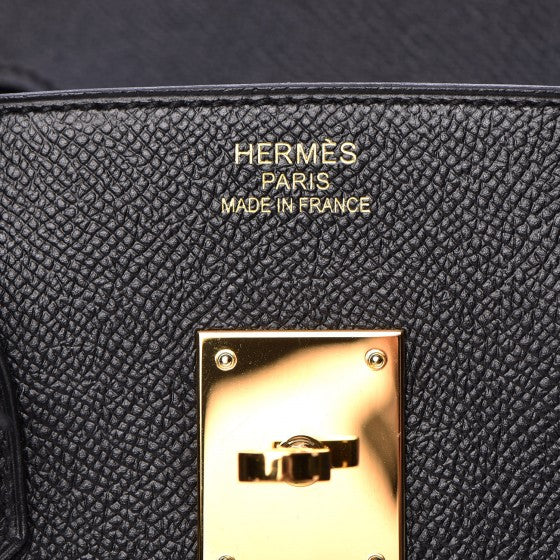 Epsom Birkin 35 Black
