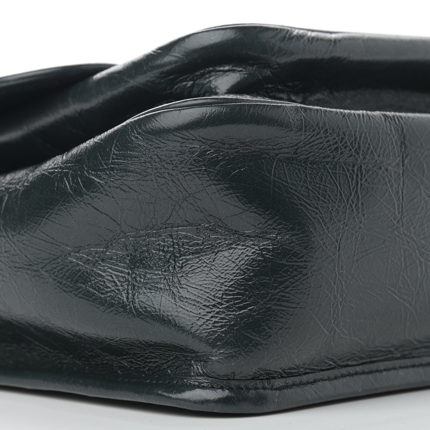 Saint Laurent Crinkled Calfskin Matelasse Monogram Medium Niki Chain Satchel Dark Green 10 of 12