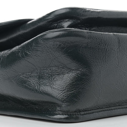 Saint Laurent Crinkled Calfskin Matelasse Monogram Medium Niki Chain Satchel Dark Green 10 of 12