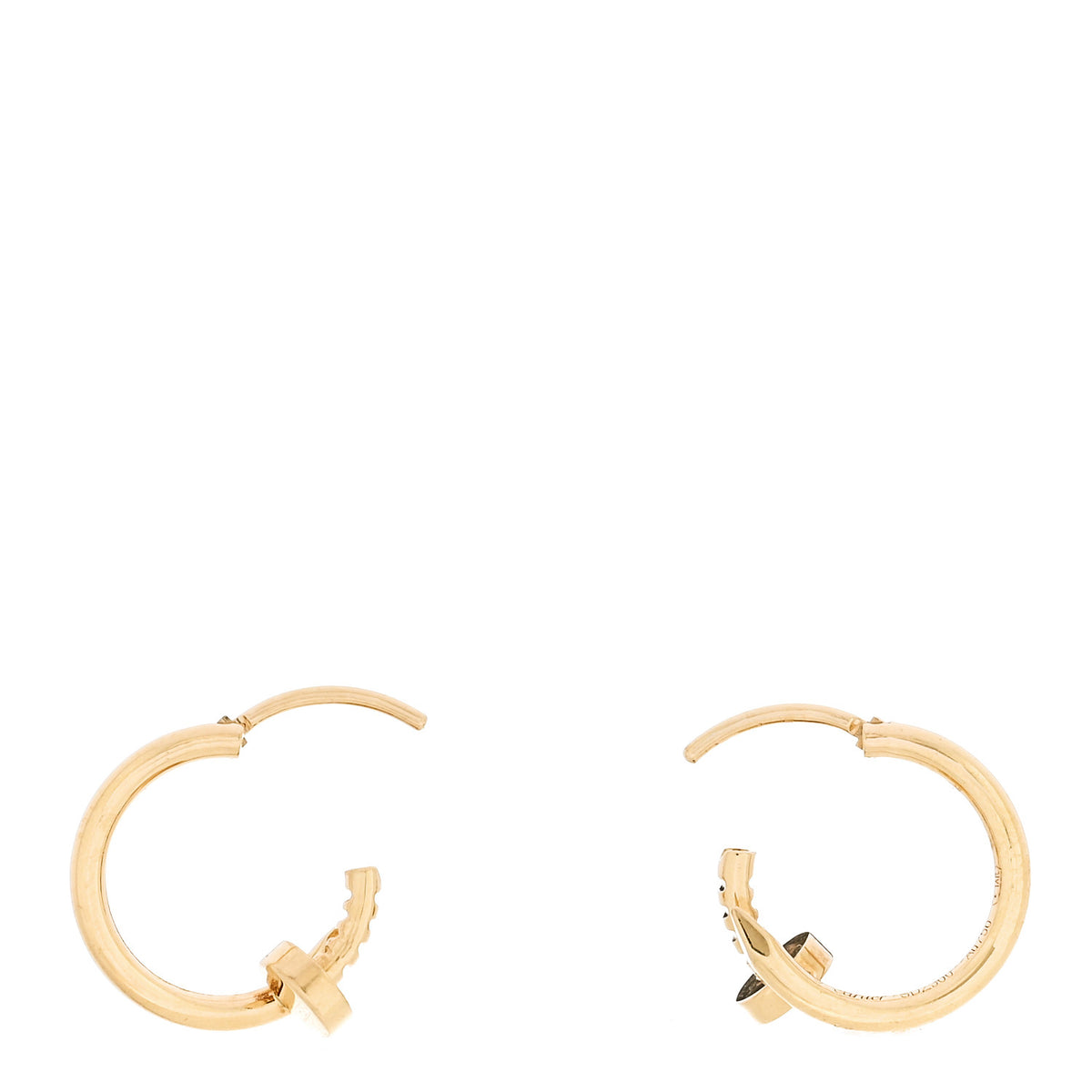 18K Yellow Gold Mini Juste Un Clou Hoop Earrings