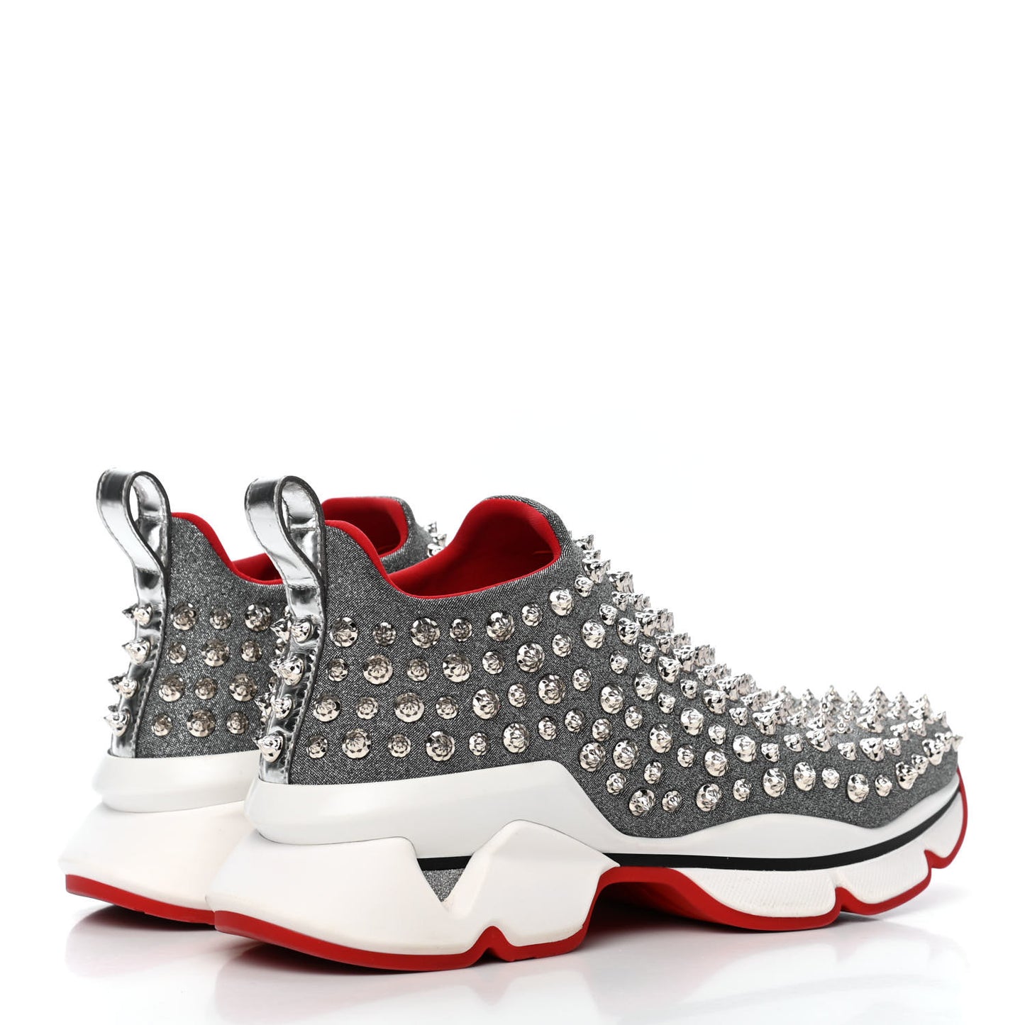 Neo Lame Spike Sock Donna Flat Sneakers 39 Silver