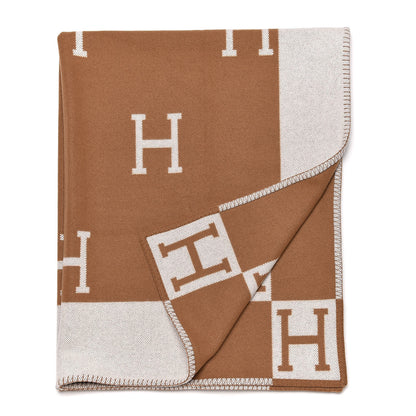 Hermes Wool Cashmere Avalon Blanket Ecru Camel 1 of 5