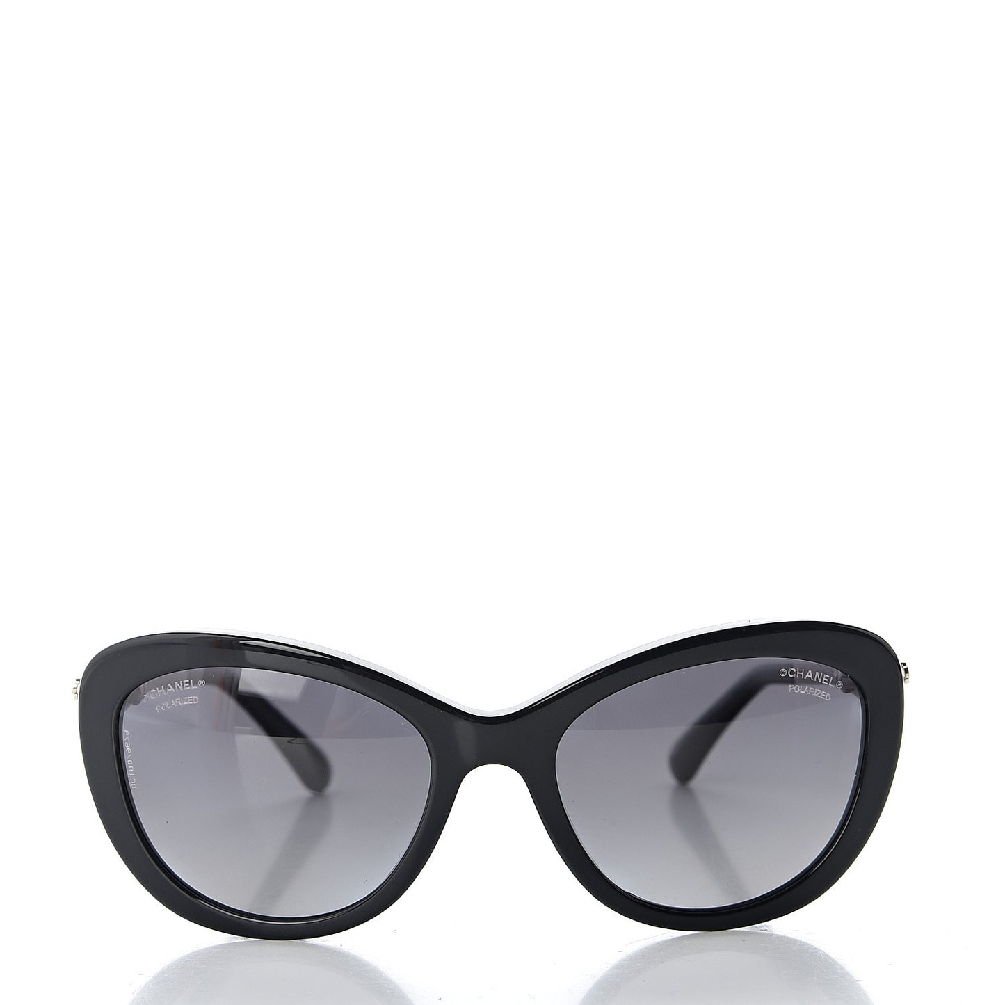 Acetate Pearl Cat Eye Sunglasses 5340-H Black