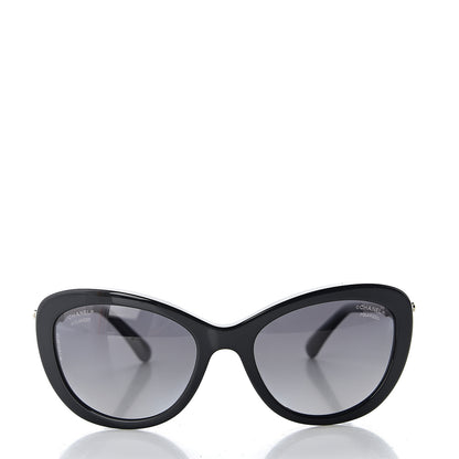 Chanel Acetate Pearl Cat Eye Sunglasses 5340-H Black 2 of 8