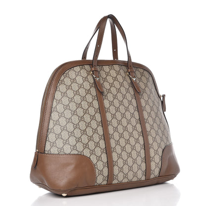 Gucci GG Supreme Monogram Margaux Calfskin Large Nice Top Handle Dome Bag Beige Ebony Acero 3 of 12