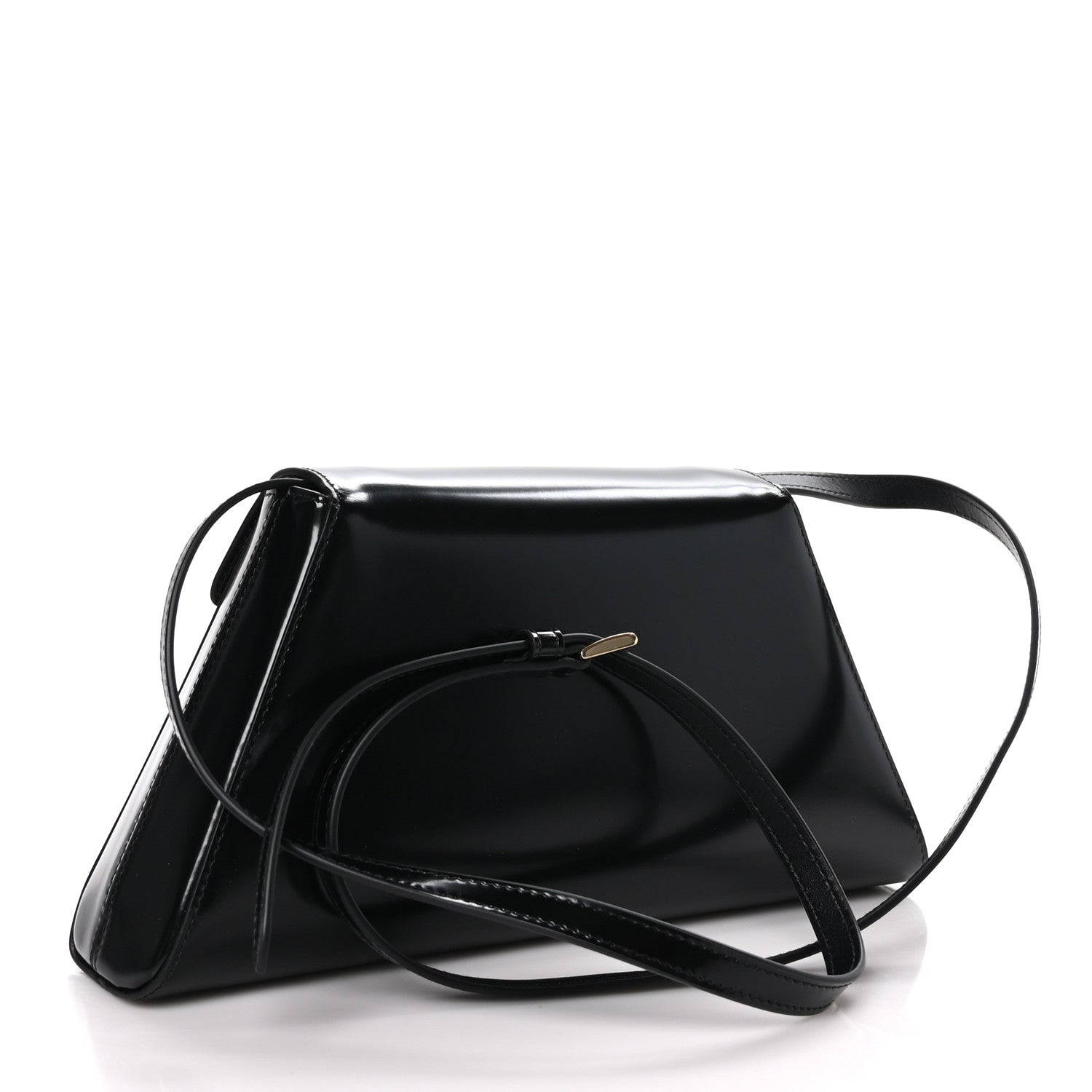 Prada Spazzolato Flap Shoulder Bag Black 3 of 8