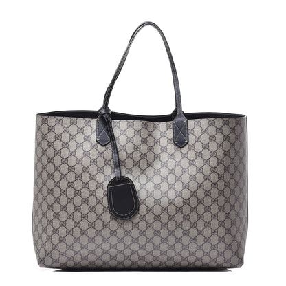Gucci GG Supreme Monogram Large Reversible Tote Beige Black 1 of 14