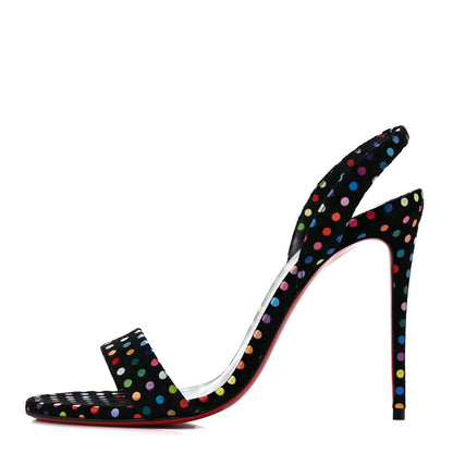 Christian Louboutin Suede O Marylin Sandals Heels 37 Black Multicolor 1 of 7