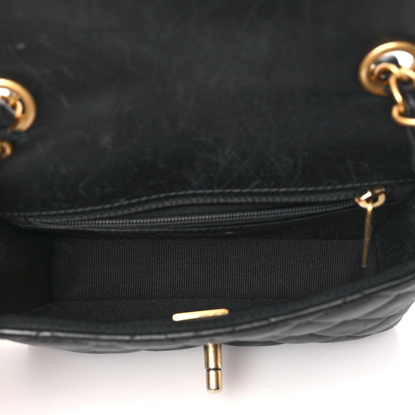 Lambskin Quilted Casino Chips Mini Flap Black