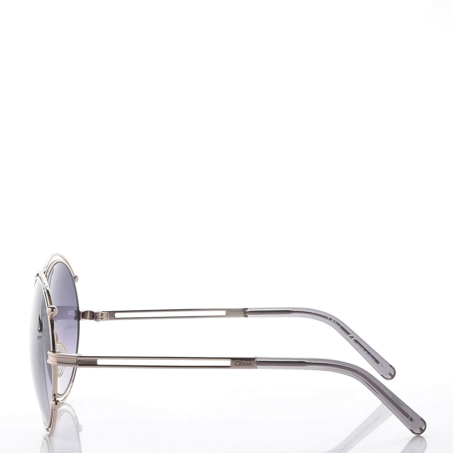 Chloe Isidora Oversized Round Sunglasses CE122S Silver 3 of 8