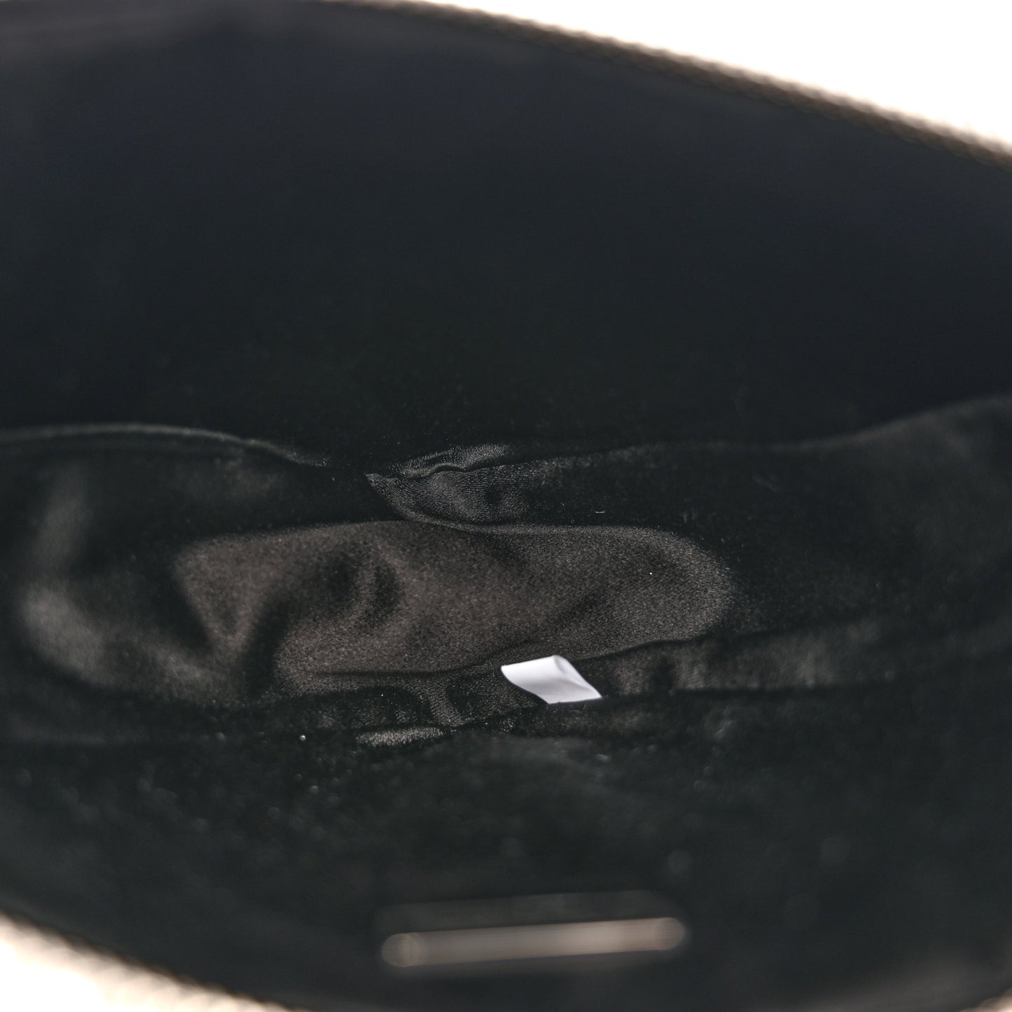 Satin Crystal Triangle Pouch Cristal