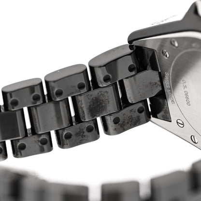 Chanel Stainless Steel Ceramic Diamond 33mm J12 Quartz Watch Black 5 of 6