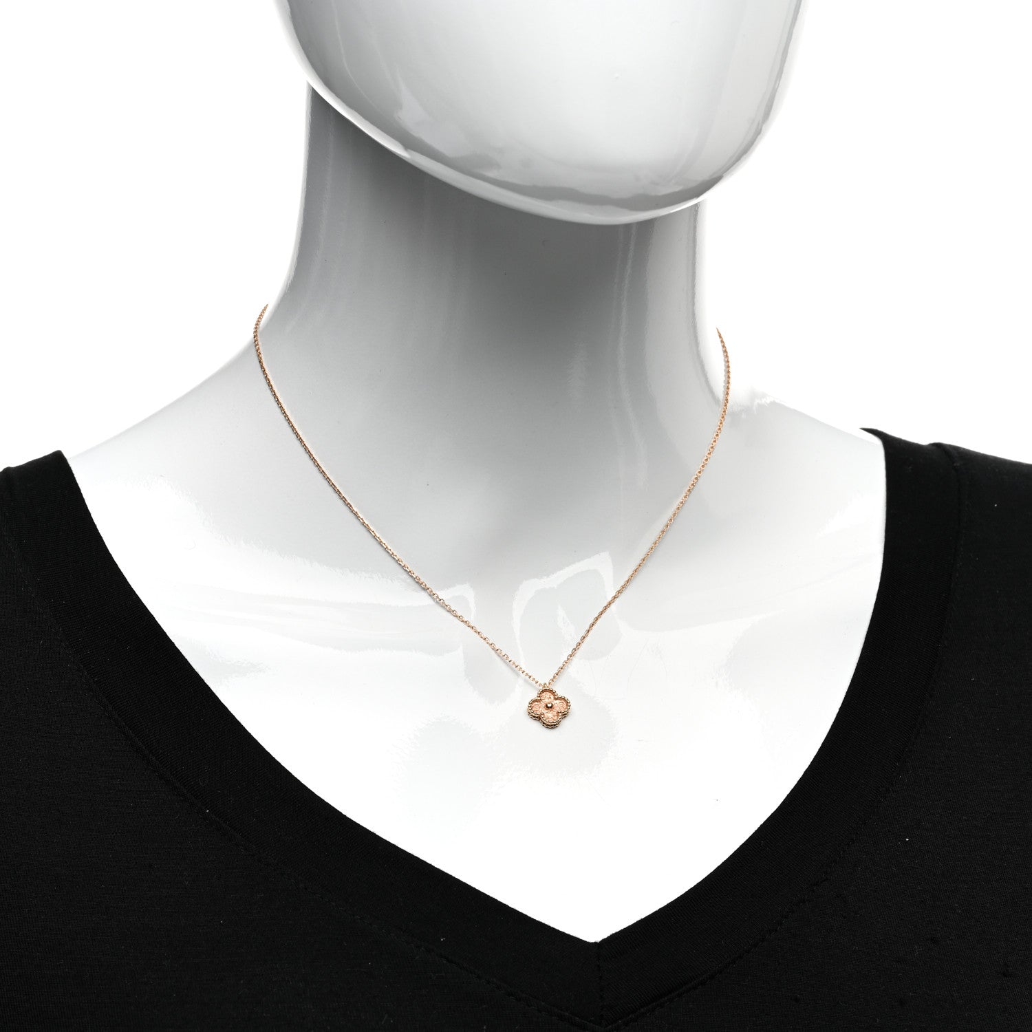 Van Cleef & Arpels 18K Rose Gold Sweet Alhambra Pendant Necklace 2 of 5