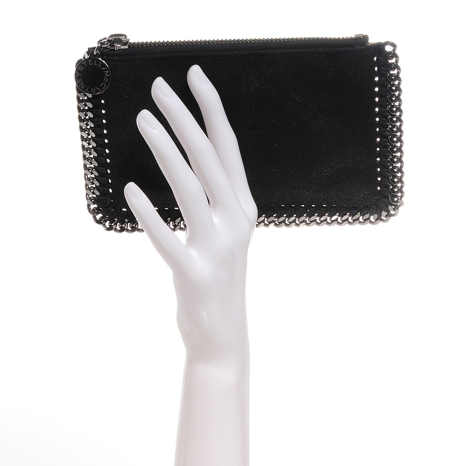Stella McCartney Faux Leather Shaggy Deer Falabella Coin Purse Black 2 of 10