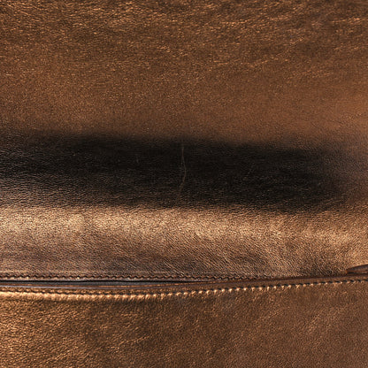 Saint Laurent Metallic Calfskin Monogram Large Belle De Jour Clutch Bronze 10 of 12