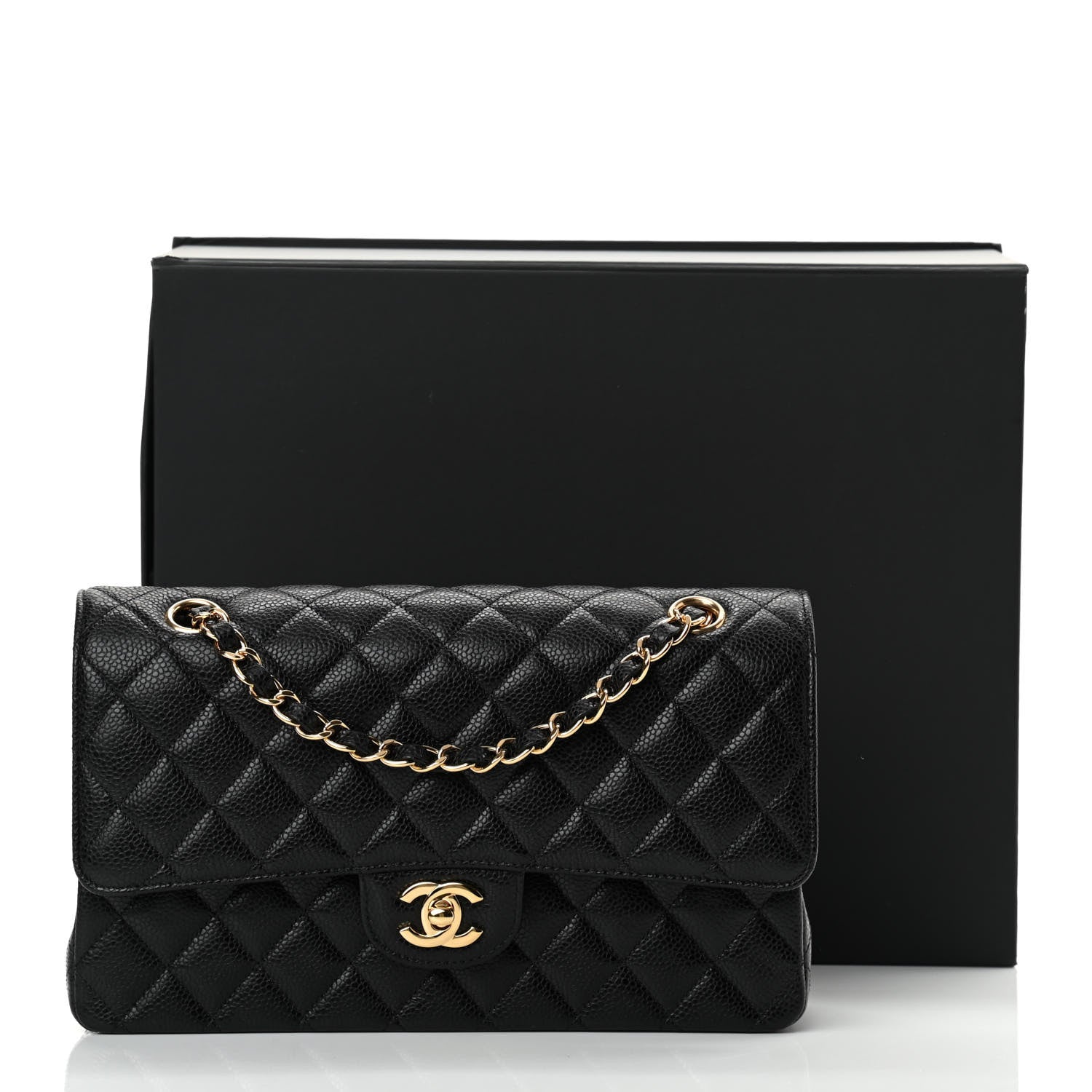 Chanel Caviar Quilted Medium Double Flap Black 11 of 11