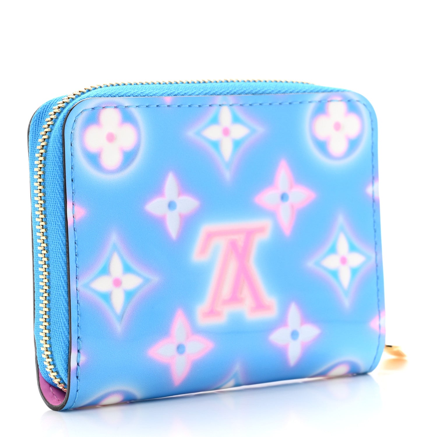 Louis Vuitton Vernis Valentine Zippy Coin Purse Baby Bleu Neon 3 of 7