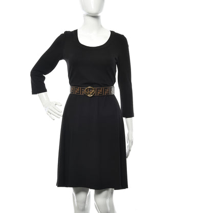 Fendi Vitello F is Fendi Bi-Color FF 1974 Embossed Belt 85 34 Maya Black 2 of 6