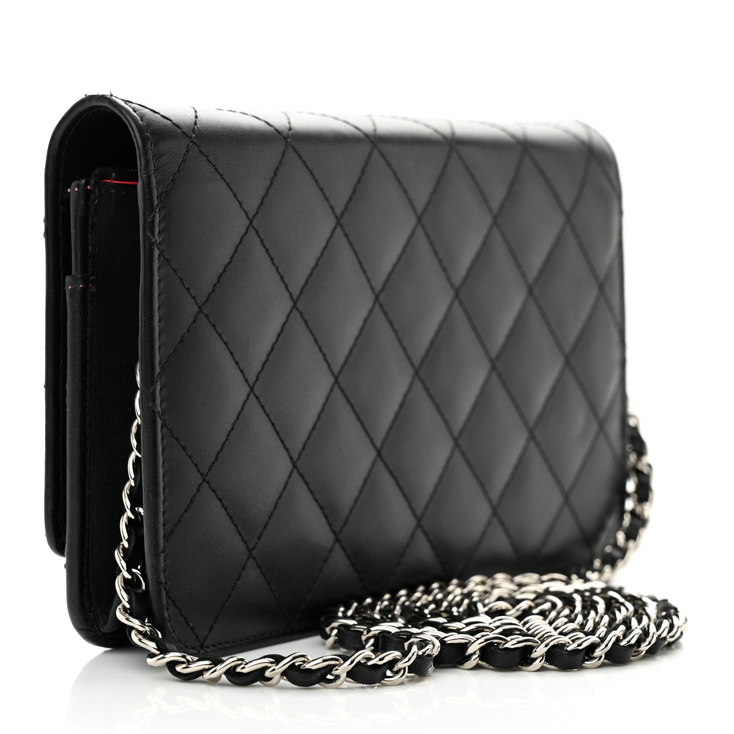 Chanel Calfskin Quilted Cambon Wallet on Chain WOC Black 3 of 12
