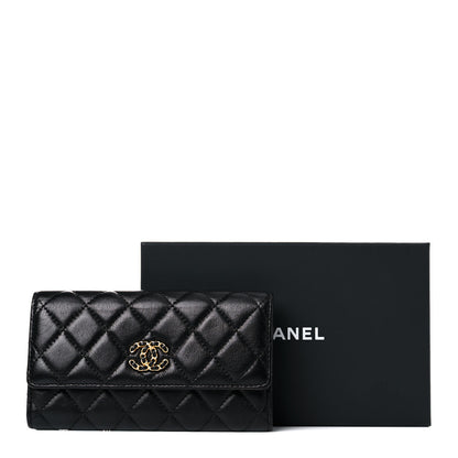 Chanel Lambskin Quilted Medium Chanel 19 Flap Wallet Black 15 of 15