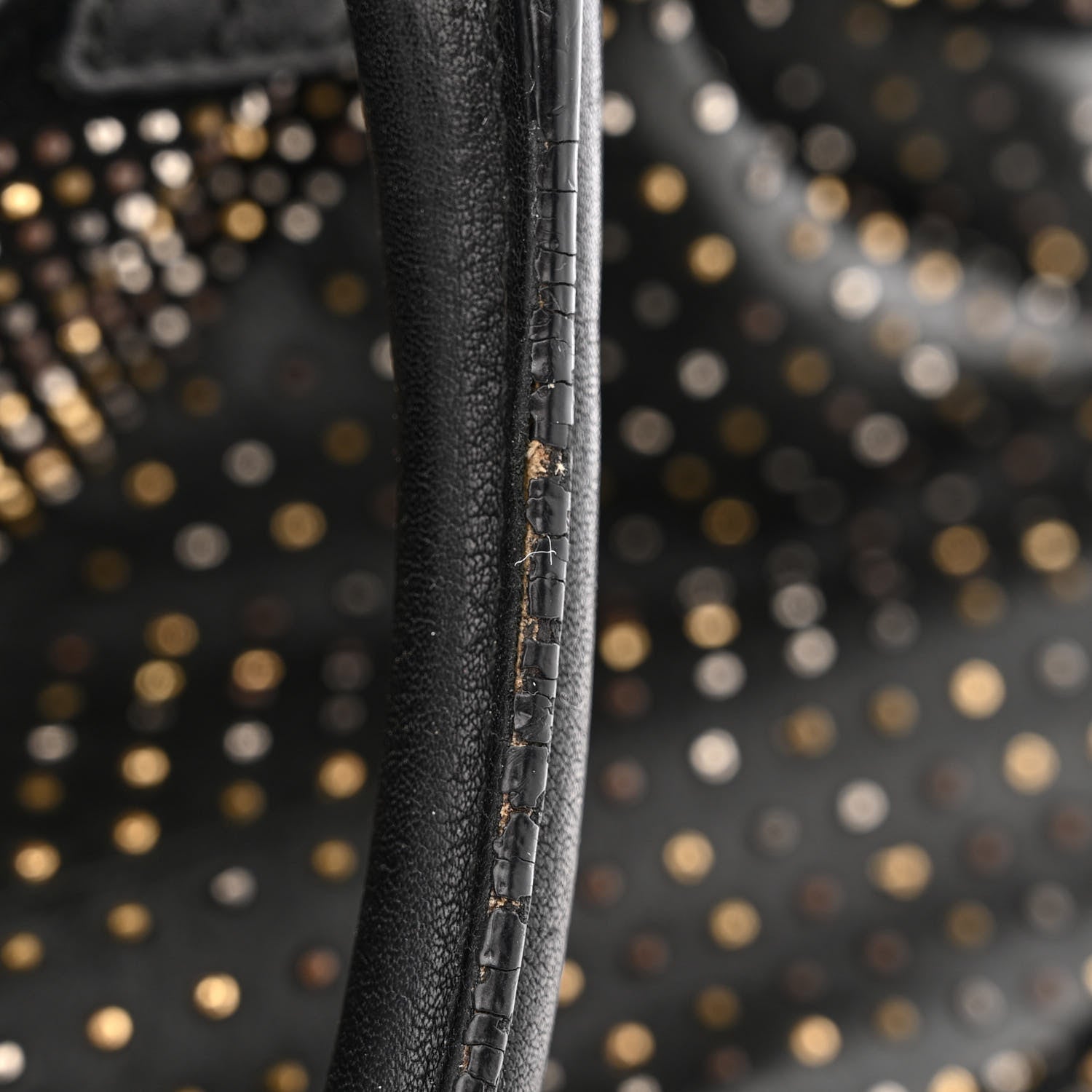 Saint Laurent Calfskin Rock Studded Easy Sac Black 14 of 24