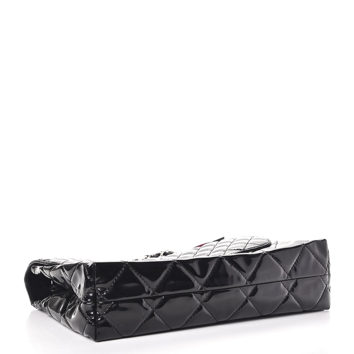Vinyl Quilted In the Business Flap Bag Black