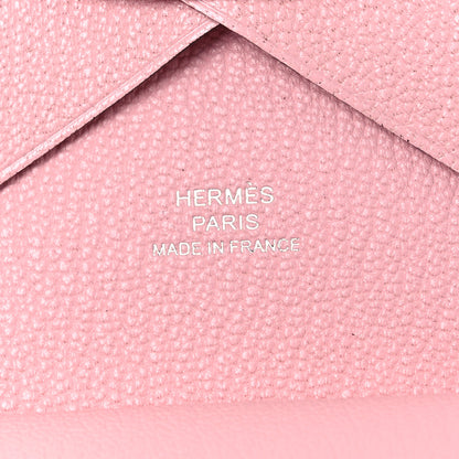 Hermes Chevre Mysore Calvi Duo Card Case Rose Sakura 6 of 7
