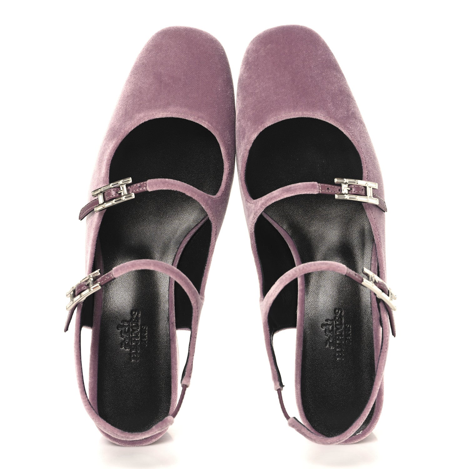 Hermes Velvet Jackie 50 Pumps 36.5 Bruyere 2 of 10