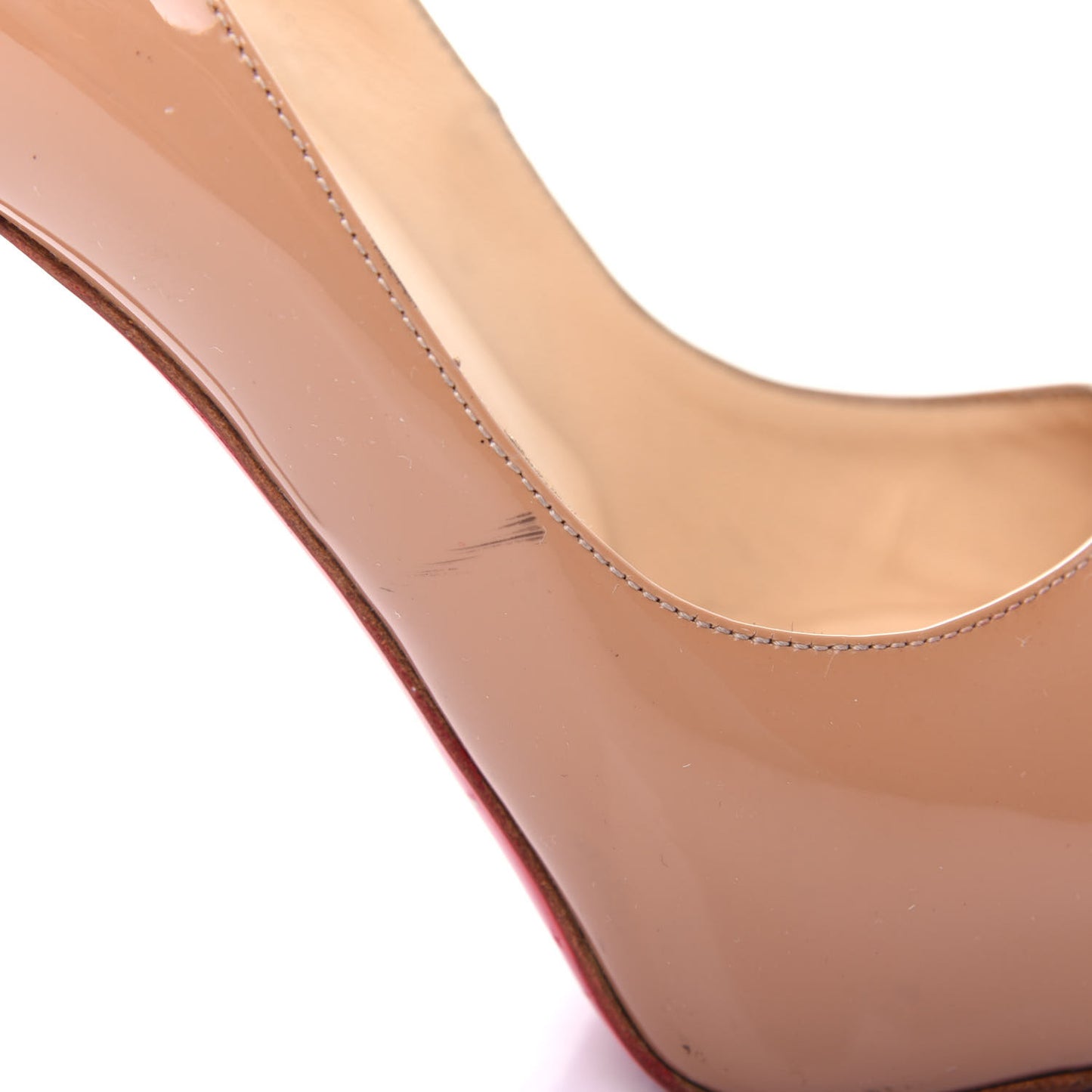 Patent New Very Prive 120 Pumps 35.5 Nude