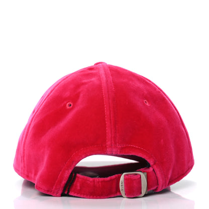 Gucci X MLB Velvet NY Yankees Baseball Hat 57-61 Pink 6 of 9
