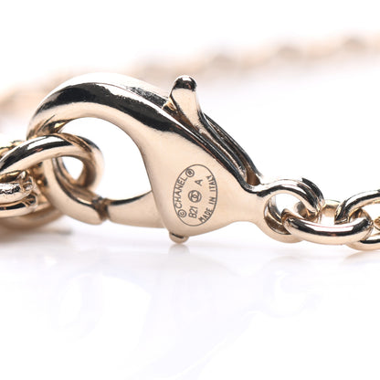 Chanel Pearl Logo Necklace Gold 4 of 5
