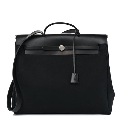 Hermes Toile Vache Calfskin Herbag 39 MM Black 1 of 13