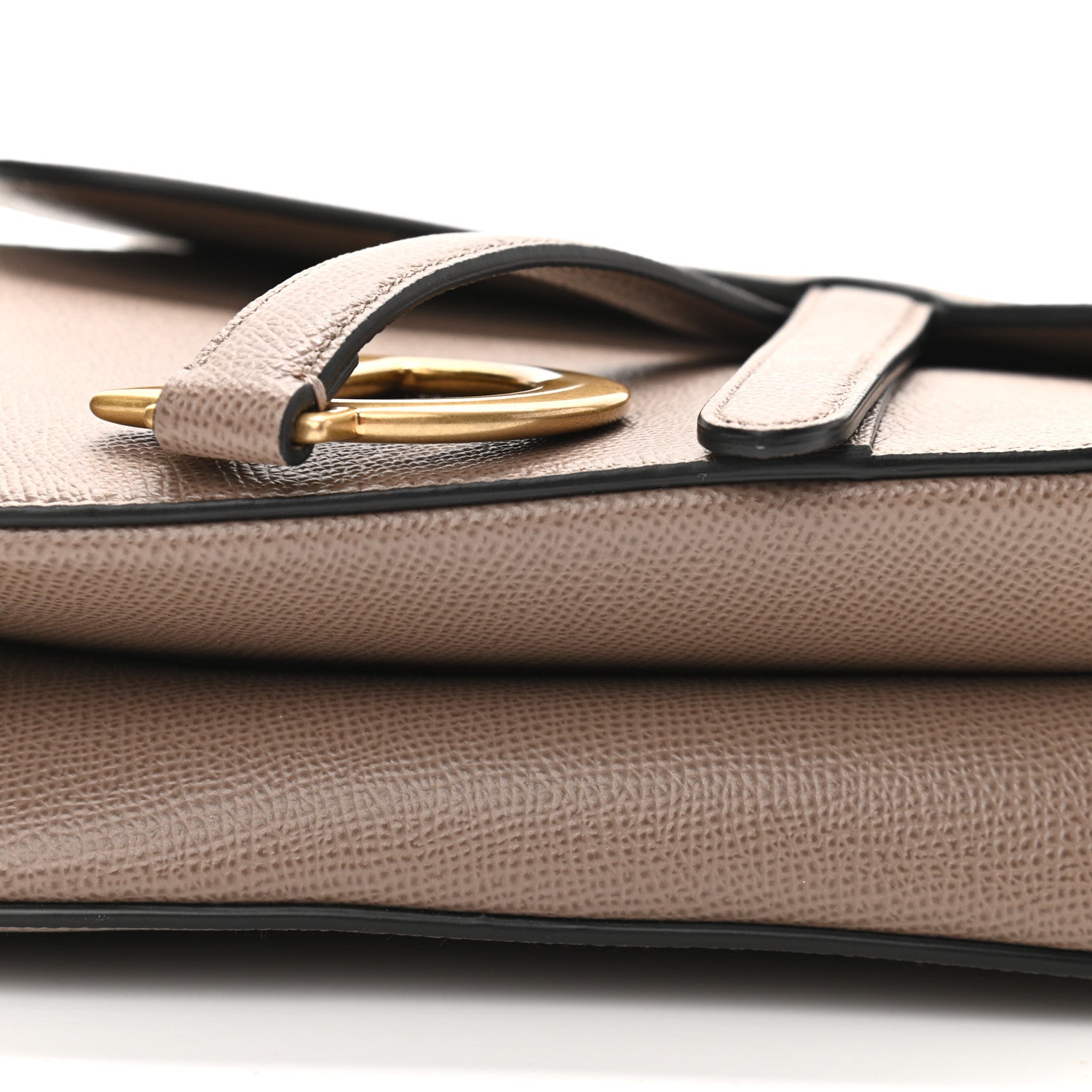 Christian Dior Grained Calfskin Saddle Bag Warm Taupe 10 of 11
