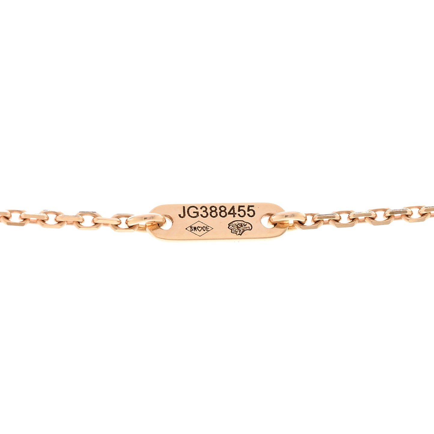 18K Rose Gold Carnelian Sweet Alhambra Pendant Necklace