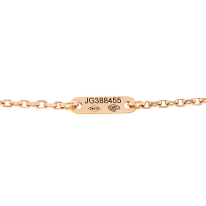 Van Cleef & Arpels 18K Rose Gold Carnelian Sweet Alhambra Pendant Necklace 5 of 6