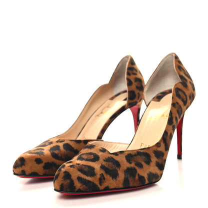 Christian Louboutin Veau Velours Kitty Round Chick 85 Pumps 37.5 Brown 3 of 8