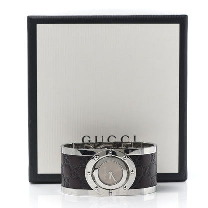 Gucci Stainless Steel Calfskin 33mm Twirl Quartz Watch Brown 6 of 6