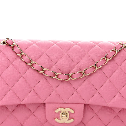 Chanel Caviar Quilted Medium Double Flap Pink 8 of 11