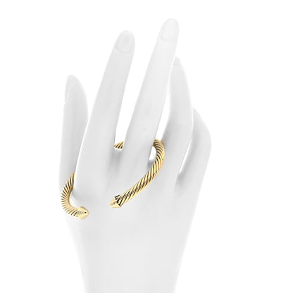 David Yurman 18K Yellow Gold 5mm Cable Classics Bracelet 2 of 4