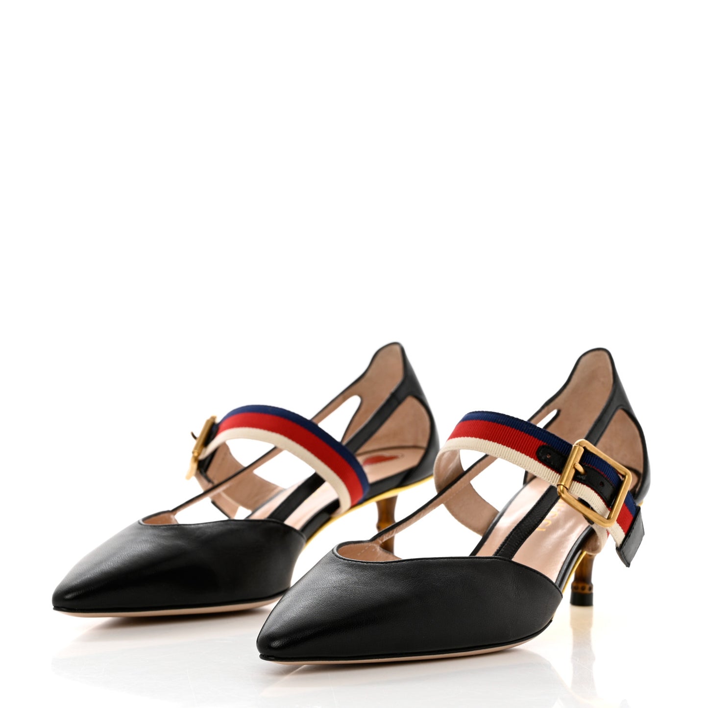Malaga Kid Grosgrain Sylvie Web Bamboo Mules 35.5 Black