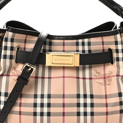 Burberry Haymarket Check Medium Golderton Tote Chocolate 8 of 10